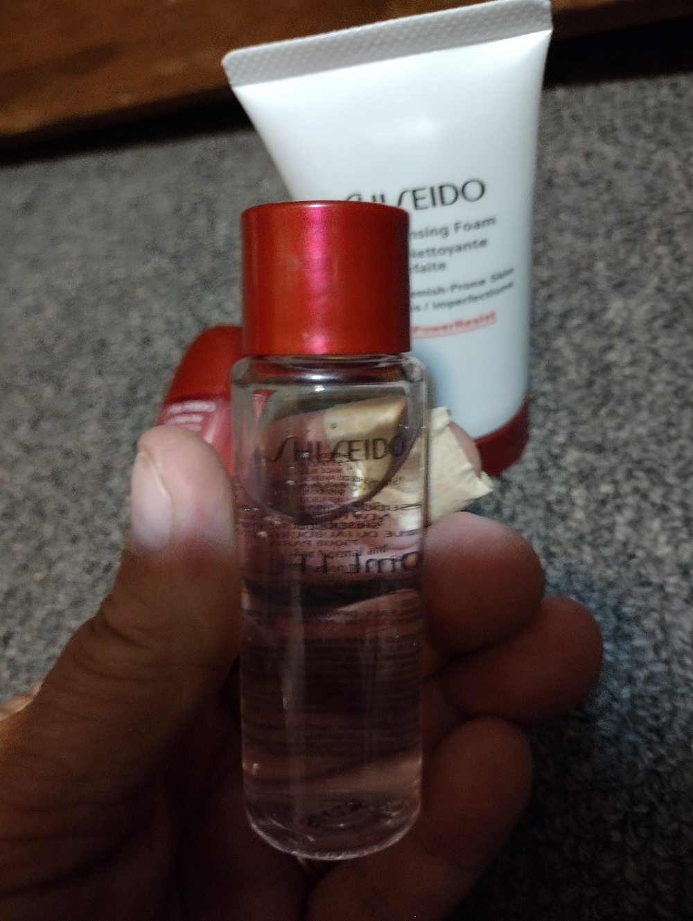 Shiseido Skin Treatment Softener, Deep Cleansing Foam 1.7 OZ & Oil Free UV Prote